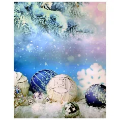 Bolsa de regalo con diseño de adornos navideños 26x32x12,5cm