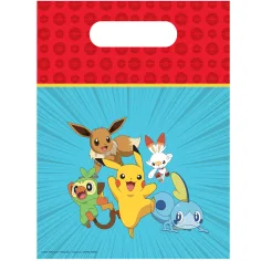 Bolsa de regalo de plástico Pokémon set de 6 piezas