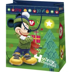 Bolsa de regalo exclusiva de tamaño mediano de Mickey Mouse 18x10x23cm