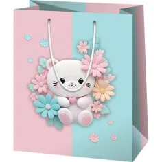Bolsa de regalo grande con estampado de osito lindo 26x13x33cm