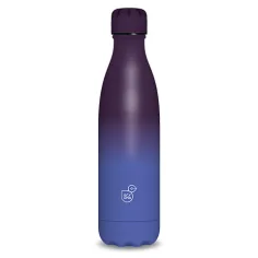 Botella de metal de doble pared azul-púrpura 500ml