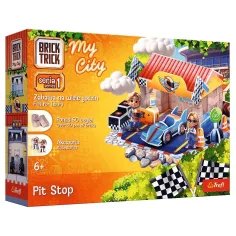 imagen de Brick Trick construimos con ladrillos: My City Pit Stop juego de construcción de 50 piezas - Trefl 1