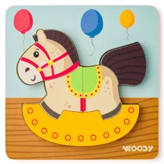 Caballito de madera puzzle de 5 piezas - Woodyland