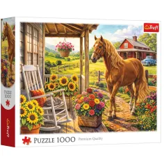 imagen de Caballo en la granja puzzle de 1000 piezas - Trefl 1