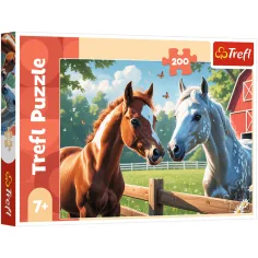Caballos en el prado puzzle de 200 piezas - Trefl