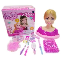 Cabeza de muñeca Mandy HairStylist para peinar y maquillar