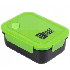 Caja de almuerzo de plástico St.Right Black and Green
