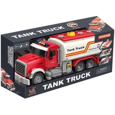 Camión cisterna de ToyStar en color rojo con efectos de luz y sonido de 36cm
