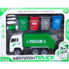 Camión de basura de recogida selectiva con accesorios