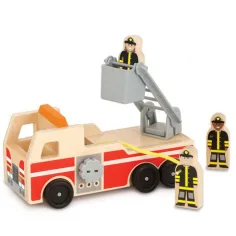 Camión de bomberos de madera con escalera - Melissa & Doug