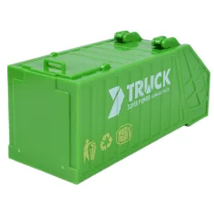 imagen de Camión de Ciudad: Camión de basura transformable con volante de fricción y señales de tráfico de 19cm 4