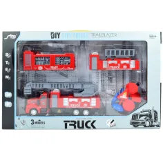 imagen de Camión de Ciudad: Camión de bomberos transformable con señales de tráfico 19cm 9