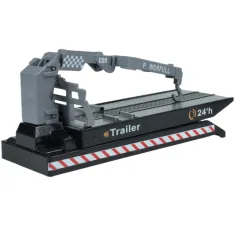 imagen de Camión de Ciudad: Camión de rescate transformable con ruedas de fricción y señales de tráfico de 19cm 3