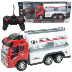 Camión de combustible RC a control remoto con efectos de luz 1/43 27 MHz 21 cm