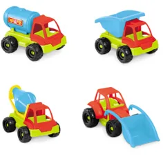 Camión de construcción de plástico de 25 cm de varios tipos 1 unidad - Mondo Toys
