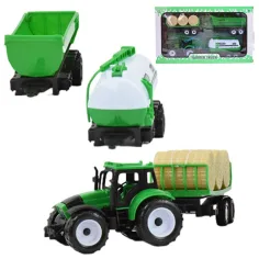 Camión de granjero: Set de tractor agrícola con remolques de 28cm