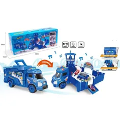 Camión de policía transformable con funciones