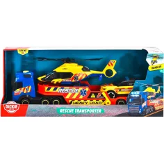 Camión de rescate con helicóptero y coche - Dickie Toys