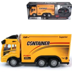 Camión de transporte de contenedores RC con efectos de luz 27MHz escala 1/14