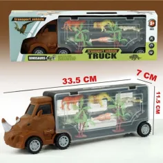 Camión de transporte de safari de rinoceronte 33cm