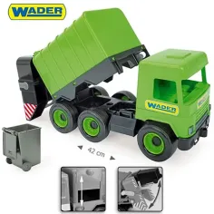 imagen de Camión Medio: Camión de Basura 43cm verde - Wader 3