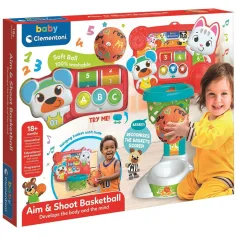 Canasta de baloncesto interactiva con bola blanda - Clementoni baby