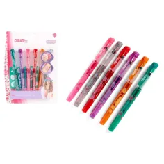 Canenco: ¡Crea! Set de 6 bolígrafos de gel tatuadores
