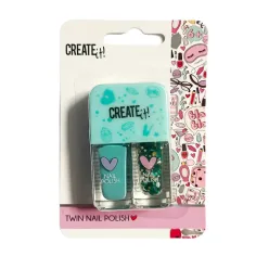 Canenco: Create It! esmalte de uñas turquesa set de 2 piezas