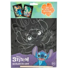Canenco: Póster de rascar de Stitch, 29x15 cm, 2 unidades