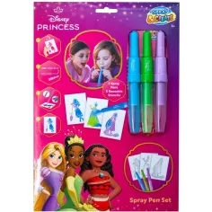 Canenco: set de colorear de princesas Disney con rotuladores de spray, en sobre A4