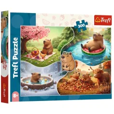 Capibaras 4 estaciones puzzle de 300 piezas – Trefl