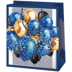 Cardex: Bolsa de regalo exclusiva de tamaño normal con globos 11x15x6cm