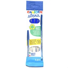 Carioca: Conjunto de bolígrafos esféricos azules de 4 unidades