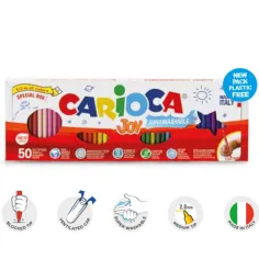 Carioca Joy set de rotuladores lavables de 50 unidades en embalaje de medio metro