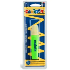 Carioca: Marcador de texto fluorescente en color verde neón