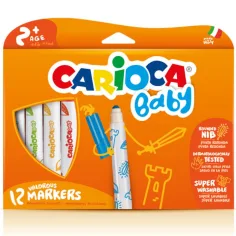 Carioca: Set de 12 marcadores de bebé de colores lavables