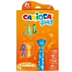 Carioca: Set de 12 marcadores de bebé de osito de colores lavables