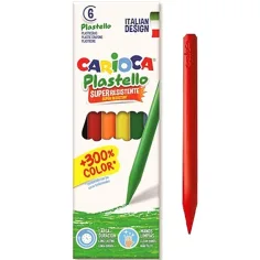 Carioca: Set de ceras Plastello con colores duraderos de 6 unidades