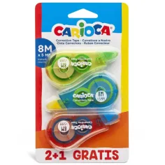 Carioca: Set de correctores de rodillo 2+1 unidades de regalo 8mx5mm