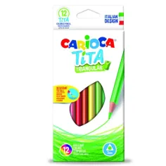 Carioca: Tita triángulo lápiz de colores 12 unidades