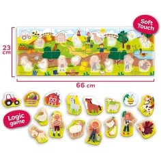imagen de Carotina baby: Rompecabezas panorámico de bebé de 24 piezas - La Granja - Lisciani 2
