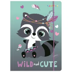 Carpeta de goma con mapache Bambino tamaño A/4