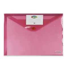 Carpeta de plástico transparente roja A/4
