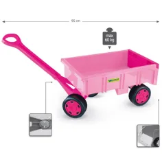 Carrito de mano rosa para niñas con capacidad de carga de 60 kg - Wader