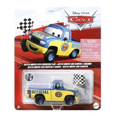 Cars 3: Dexter Hoover personaje cochecito con bandera a cuadros 1/55 - Mattel