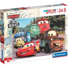 Cars En la carretera rompecabezas maxi supercolor de 24 piezas - Clementoni