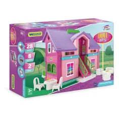 imagen de Casa de muñecas de 2 pisos con muebles - Wader 3