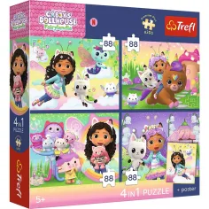 Casa de muñecas Gabi 4x88 piezas premium plus kids con póster - Trefl