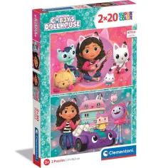 Casa de muñecas Gabi Supercolor 2x20 piezas puzzle - Clementoni