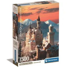 Castillo de Neuschwanstein puzzle HQC de 1500 piezas 59,5x84,5cm - Clementoni